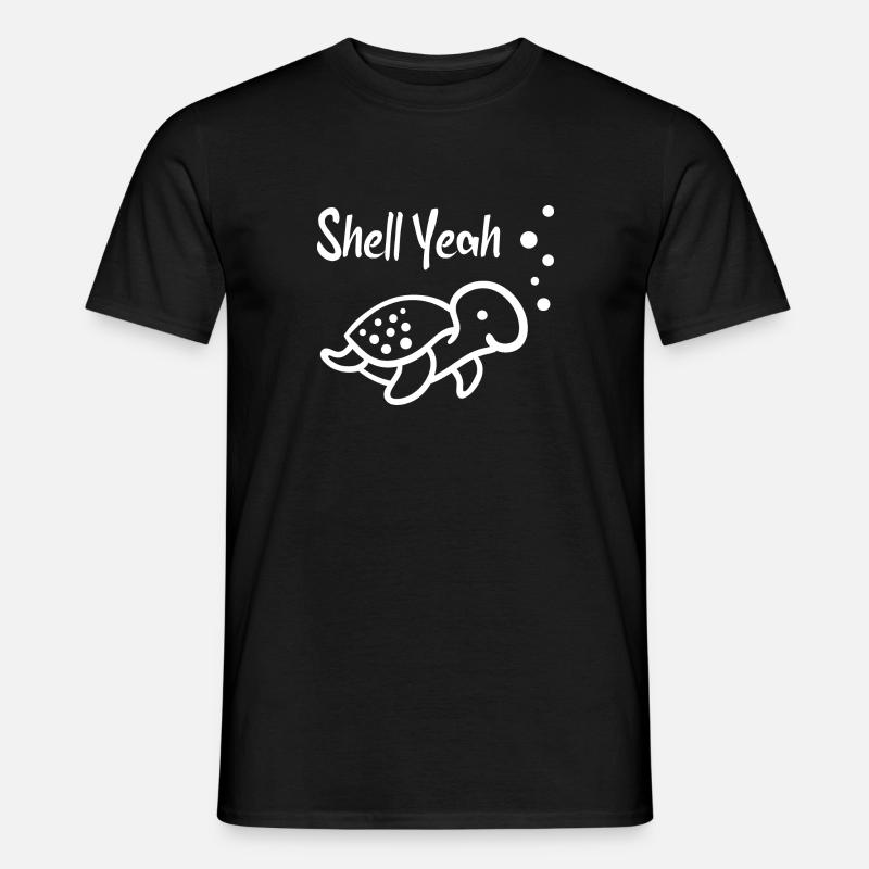 shell yeah turtle shirt - Männer T-Shirt - Schwarz