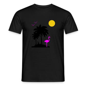 Palmen Paradise - Männer T-Shirt - Schwarz - Vorne - AI Model Male 178 light (178cm)