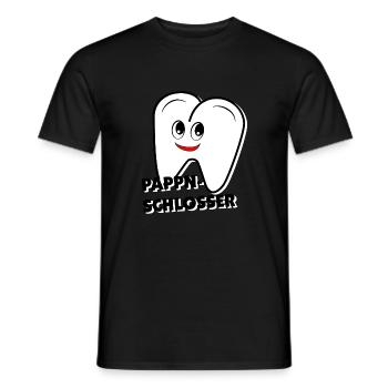 Pappnschlosser, ein Dialektausdruck für Zahnärzte - Männer T-Shirt - Schwarz - Vorne - AI Model Male 178 light (178cm)
