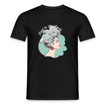 La tête dans les nuages 3 - T-shirt homme - noir - Devant - AI Model Male 178 light (178cm)
