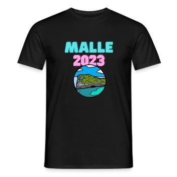 Malle 2023 - Männer T-Shirt - Schwarz - Vorne - AI Model Male 178 light (178cm)