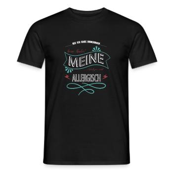 geburtstag geschenk seekatze raubkatze lustig spaß - Männer T-Shirt - Schwarz - Vorne - AI Model Male 178 light (178cm)