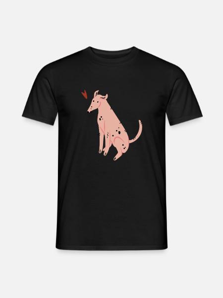 Hund - Männer T-Shirt - Schwarz