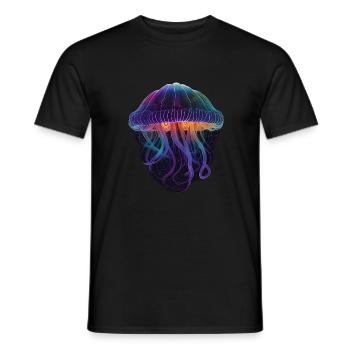 Méduse Galaxy - T-shirt homme - noir - Devant - AI Model Male 178 light (178cm)