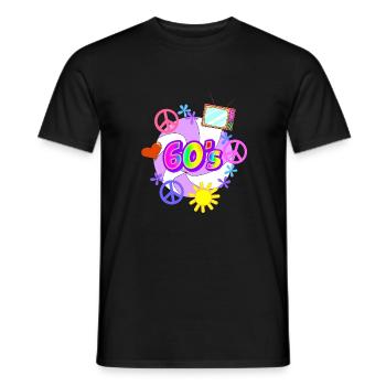 The 60s - Men's T-Shirt - black - Front - AI Model Male 178 light (178cm)