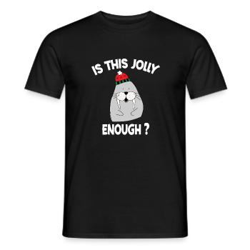 Ist das lustig genug Seebullen-Weihnachten - Männer T-Shirt - Schwarz - Vorne - AI Model Male 178 light (178cm)