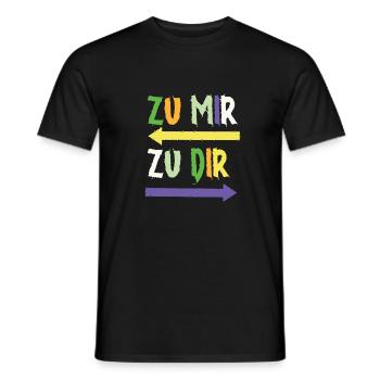 À moi à vous zu mir zu dir - T-shirt homme - noir - Devant - AI Model Male 178 light (178cm)