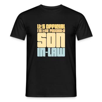 It's Official I'm The Favorite Son-In-Law Spruch - Männer T-Shirt - Schwarz - Vorne - AI Model Male 178 light (178cm)