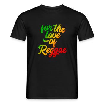 For the Love of Reggae Rasta Colors Reggae - Men's T-Shirt - black - Front - AI Model Male 178 light (178cm)