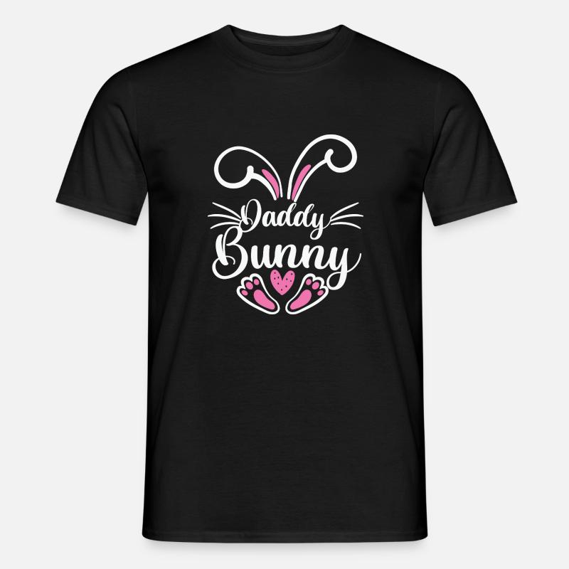 Daddy Bunny - Männer T-Shirt - Schwarz