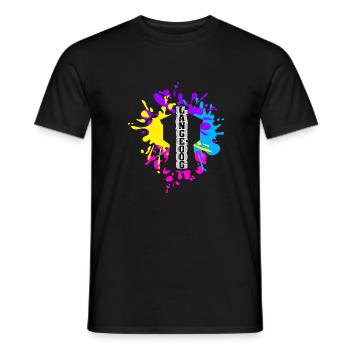 Langeoog Splash Wasserturm - Männer T-Shirt - Schwarz - Vorne - AI Model Male 178 light (178cm)