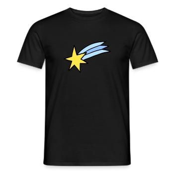 Sternschnuppe Motiv Design Selbst Gestalten Gesche - Männer T-Shirt - Schwarz - Vorne - AI Model Male 178 light (178cm)