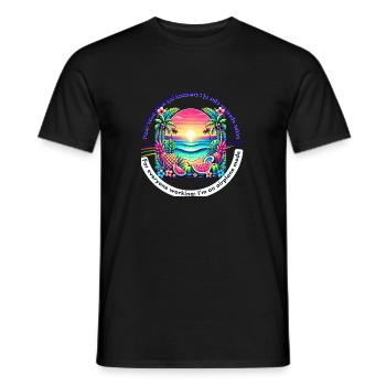 Urlaub ohne WLAN - Männer T-Shirt - Schwarz - Vorne - AI Model Male 178 light (178cm)