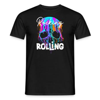 rock 'n' roll - Men's T-Shirt - black - Front - AI Model Male 178 light (178cm)