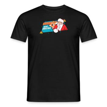 Reindeer Christmas present Merry Christmas - Men's T-Shirt - black - Front - AI Model Male 178 light (178cm)