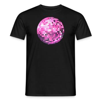Pink Disco Ball - Men's T-Shirt - black - Front - AI Model Male 178 light (178cm)