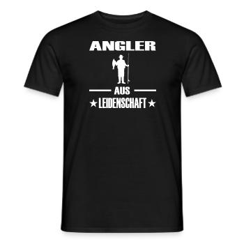 Angeln - Männer T-Shirt - Schwarz - Vorne - AI Model Male 178 light (178cm)