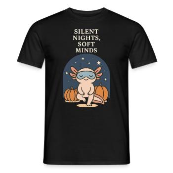 Axolotl Silent Nights Halloween - Männer T-Shirt - Schwarz - Vorne - AI Model Male 178 light (178cm)