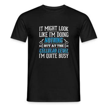 Shirt drôle de biologie Il pourrait ressembler - T-shirt homme - noir - Devant - AI Model Male 178 light (178cm)