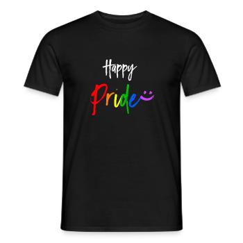 Bonne Pride LGBT Gay Pride - T-shirt homme - noir - Devant - AI Model Male 178 light (178cm)