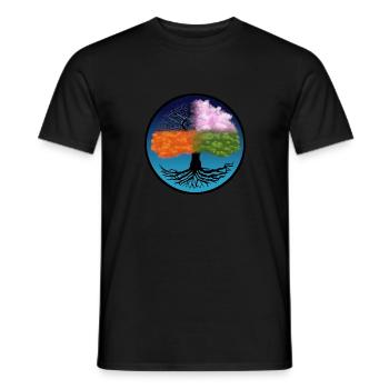 Saisons de l'Arbre de Vie - Saison de l'Arbre de Vie - T-shirt homme - noir - Devant - AI Model Male 178 light (178cm)