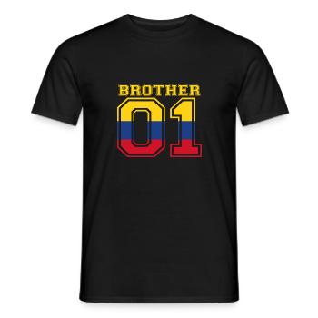 frère frère 01 roi Colombie - T-shirt homme - noir - Devant - AI Model Male 178 light (178cm)