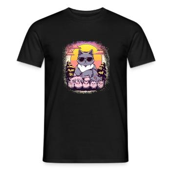 joke pet big cat gift idea statement avocados gift - Men's T-Shirt - black - Front - AI Model Male 178 light (178cm)