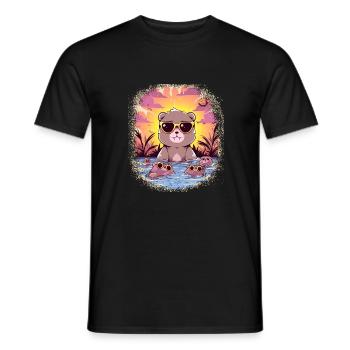 animal sayings alcohol birthday present idea women - Men's T-Shirt - black - Front - AI Model Male 178 light (178cm)