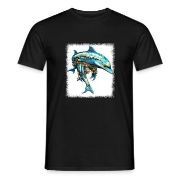caribbean dolphin lover aquatic environment - Männer T-Shirt - Schwarz - Vorne - AI Model Male 178 light (178cm)