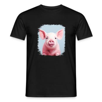 drôle citation arrière-cour griller citation humour porc - T-shirt homme - noir - Devant - AI Model Male 178 light (178cm)