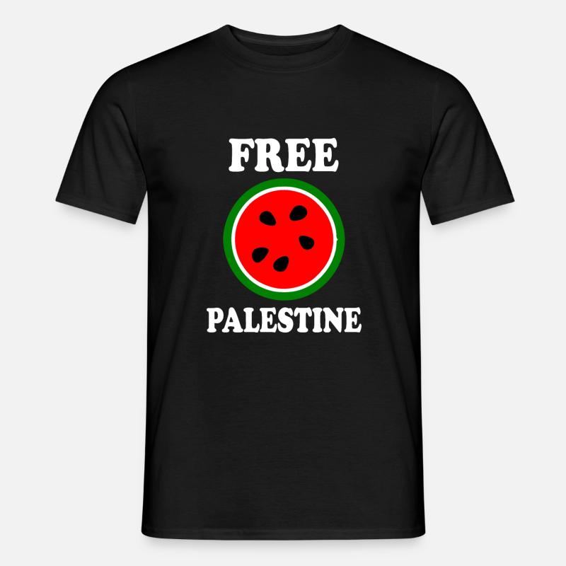 Melon pastèque de Palestine gratuit - T-shirt homme - noir