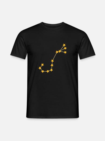 Sternbild Skorpion - Männer T-Shirt - Schwarz