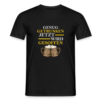 Jetzt wird gesoffen Biertrinker Bierliebhaber - Männer T-Shirt - Schwarz - Vorne - AI Model Male 178 light (178cm)