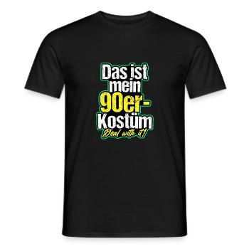 Mein Neunziger Kostüm 90er 80er 70er Party Retro - Männer T-Shirt - Schwarz - Vorne - AI Model Male 178 light (178cm)