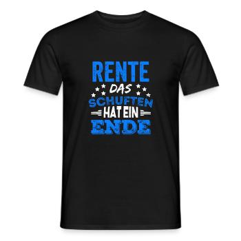 Rente Das Schuften hat ein Ende Rentner Pension - Männer T-Shirt - Schwarz - Vorne - AI Model Male 178 light (178cm)