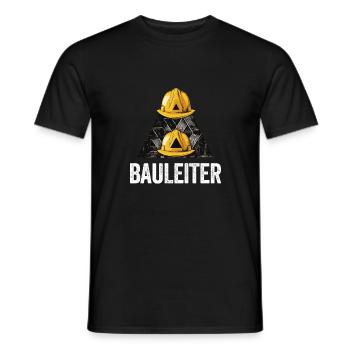 Bauleiter Bauarbeiter Kostüm Bauaurbeiterhelm Helm - Männer T-Shirt - Schwarz - Vorne - AI Model Male 178 light (178cm)