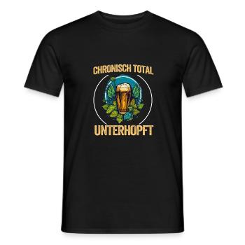 Herren Vatertag Unterhopft Bier Party Männer - Männer T-Shirt - Schwarz - Vorne - AI Model Male 178 light (178cm)