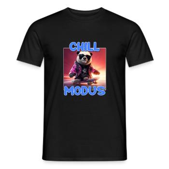 Chill Modus Pandabär Panda Liebhaber Süßes Panda - Männer T-Shirt - Schwarz - Vorne - AI Model Male 178 light (178cm)