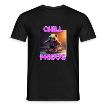 Chill Modus Pandabär Tierliebhaber Süßes Panda - Männer T-Shirt - Schwarz - Vorne - AI Model Male 178 light (178cm)