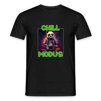 Chill Modus Pandabär Bambus Bär Überraschung - Männer T-Shirt - Schwarz - Vorne - AI Model Male 178 light (178cm)