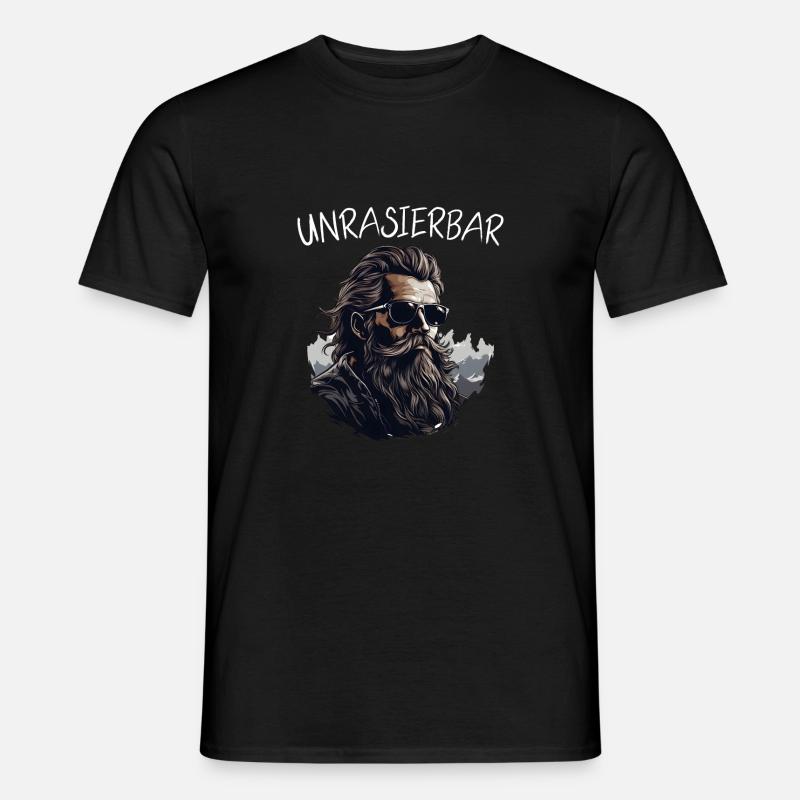 Wikinger Bartträger Lustiger Bart Spruch - Männer T-Shirt - Schwarz