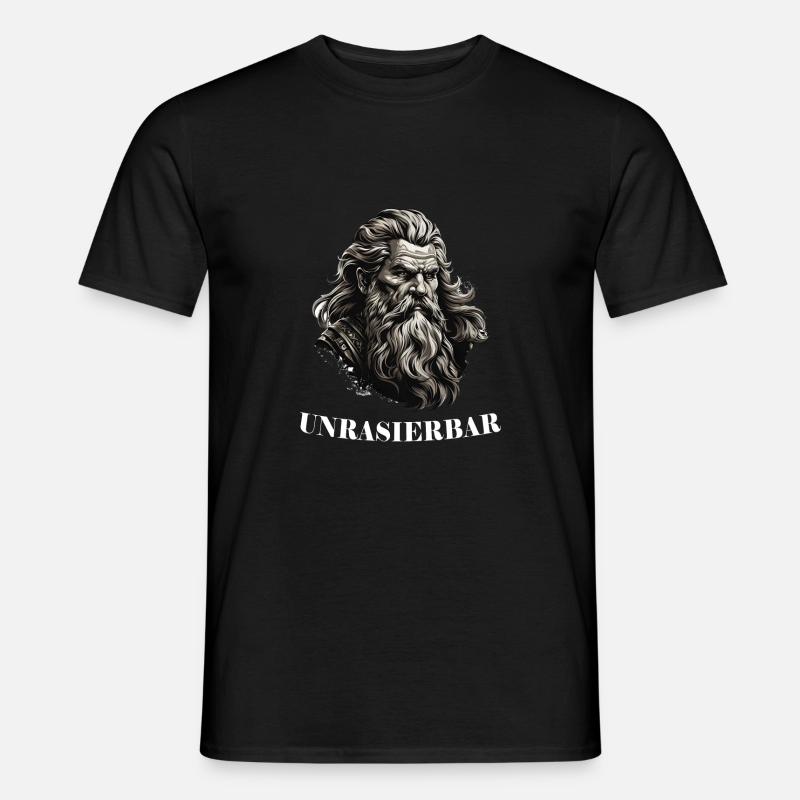 Unrasierbar Wikinger Bartträger Lustiger Bart - Männer T-Shirt - Schwarz
