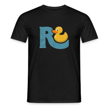 Rente Ente Schwung - Rentner Ruhestand Pension - Männer T-Shirt - Schwarz - Vorne - AI Model Male 178 light (178cm)