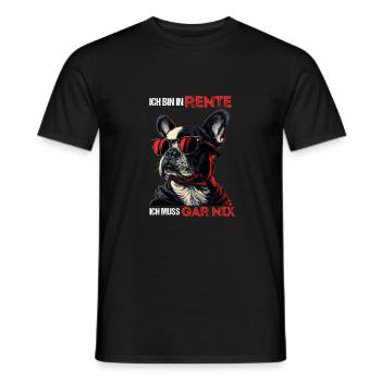 Ich bin in Rente ich muss garnix lustiges Rentner - Männer T-Shirt - Schwarz - Vorne - AI Model Male 178 light (178cm)