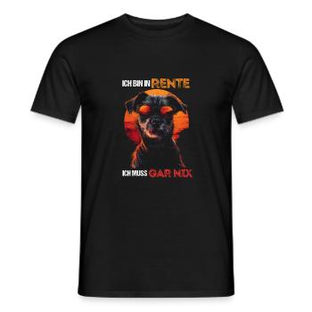 Ich bin in Rente ich muss garnix lustiges Pension - Männer T-Shirt - Schwarz - Vorne - AI Model Male 178 light (178cm)