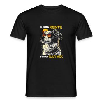 Ich bin in Rente ich muss garnix lustiges Rentner - Männer T-Shirt - Schwarz - Vorne - AI Model Male 178 light (178cm)