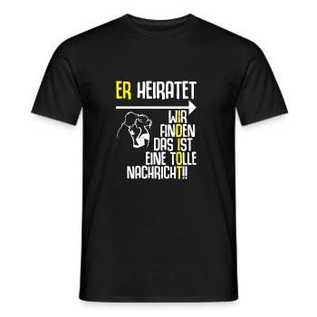 Junggesellenabschied Männer T-Shirt Polterabend - Männer T-Shirt - Schwarz - Vorne - AI Model Male 178 light (178cm)