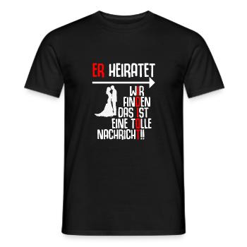 Männer Outfitfür den Junggesellenabschied - Männer T-Shirt - Schwarz - Vorne - AI Model Male 178 light (178cm)