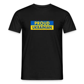 Proud ukrainian - Men's T-Shirt - black - Front - AI Model Male 178 light (178cm)