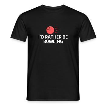 Bowling Sayings Bowling Bowler Skittles Gift - Men's T-Shirt - black - Front - AI Model Male 178 light (178cm)